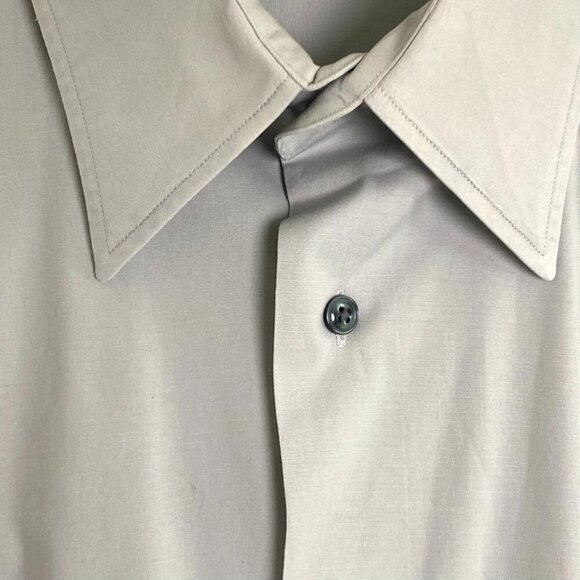 Halogen Mens' Solid Gray Dress Shirt Size 16.5-R Workwear Business - Picture 8 of 9